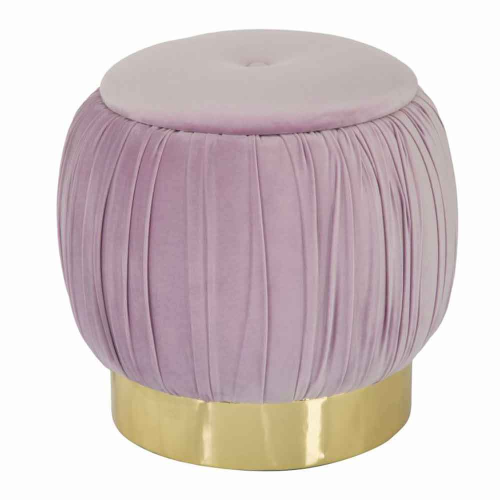 Moderner farbiger runder Behälter-Hocker in Holz und Stoff