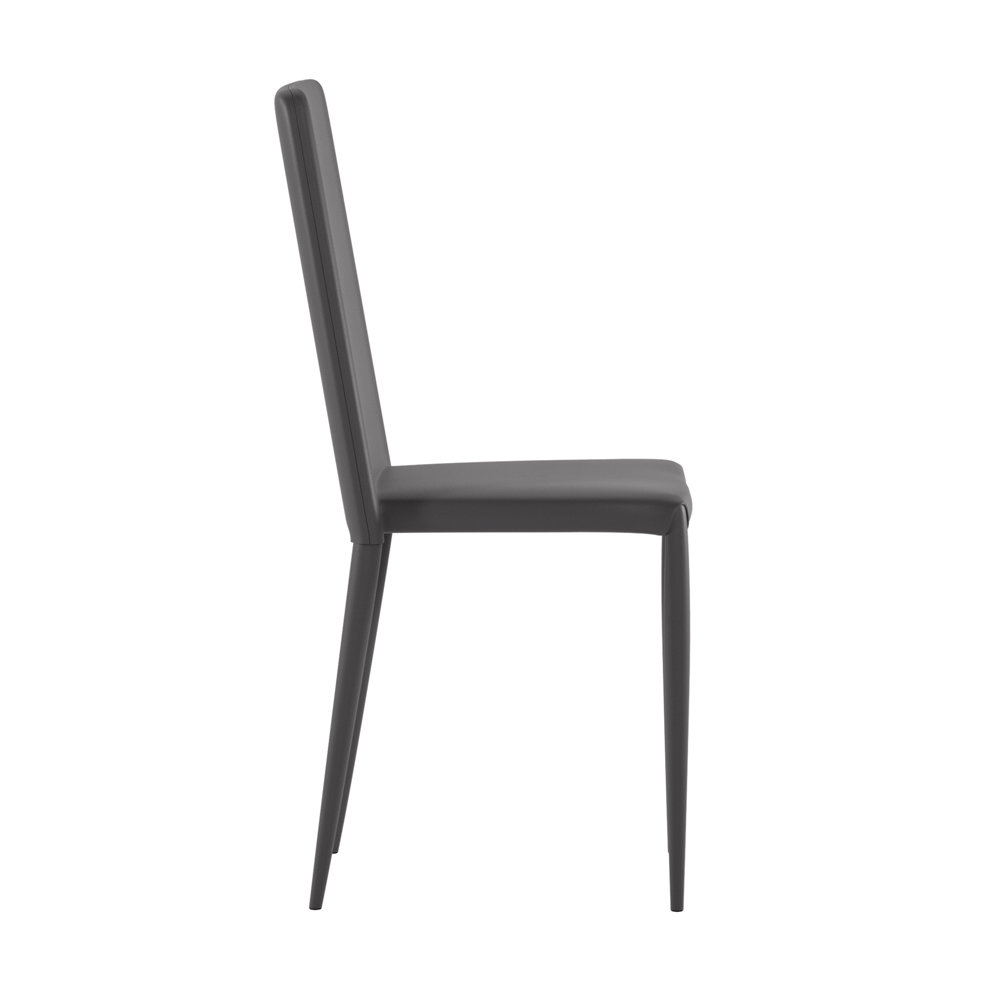 Kunstleder Stuhl im 4er Set aus Kunstleder weiß, grau oder taubengrau Dora