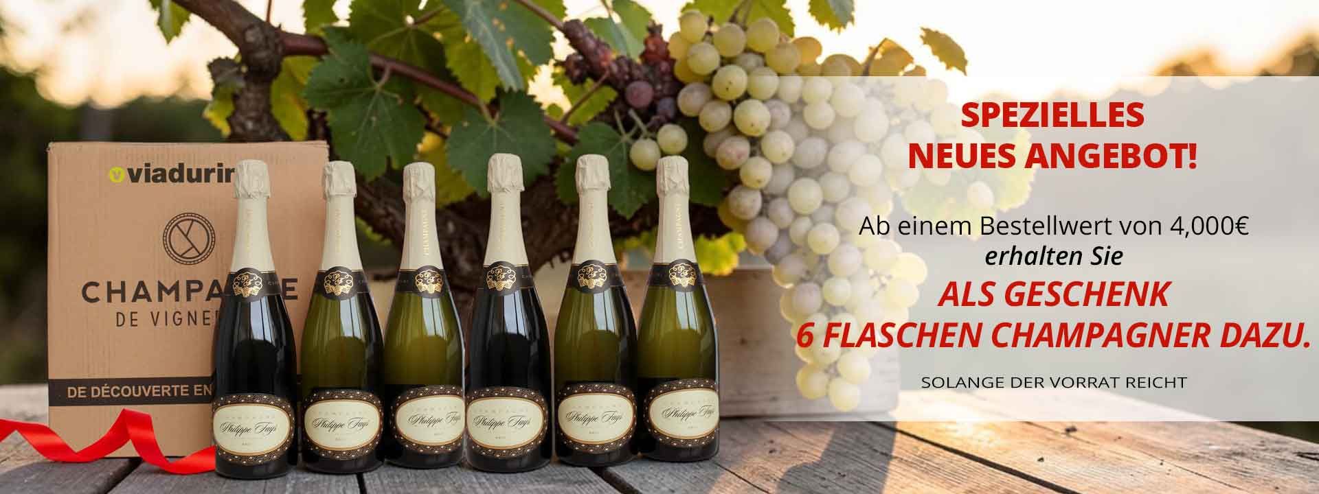 6 FLASCHEN CHAMPAGNER ALS GESCHENK!