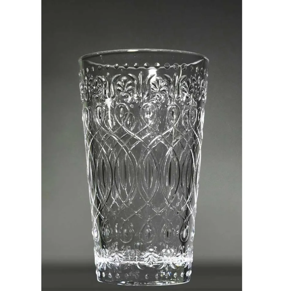 12 dekorierte transparente Glasgetränkegläser für Getränke - marokkanisch Viadurini