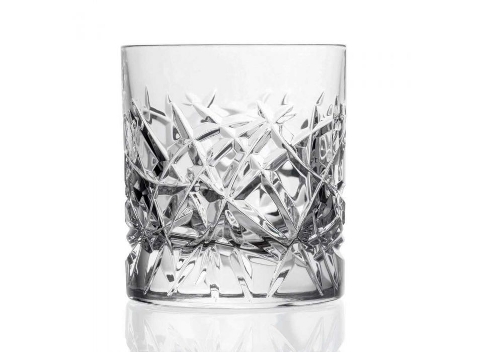 12 Dof Vintage Gläser für Wasser- oder Whisky-Design in Kristall - Titan Viadurini