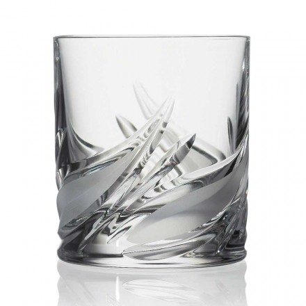 12 Double Old Fashioned Tumbler Whiskygläser mit niedrigem Kristallgehalt - Advent Viadurini