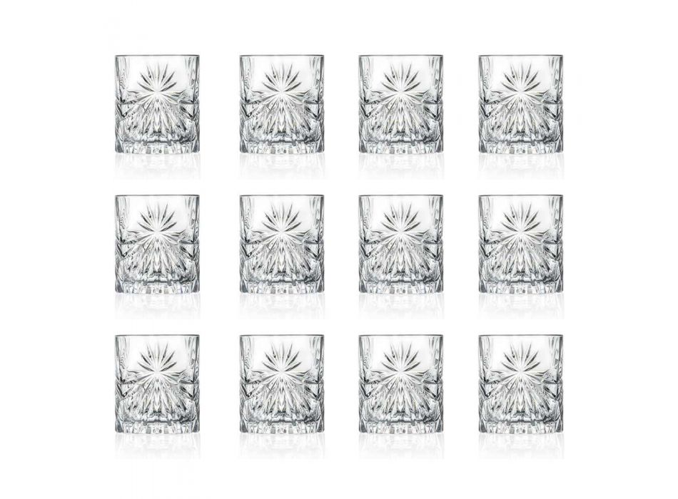 12 doppelte altmodische Bechergläser im Öko-Kristall-Design - Daniele Viadurini