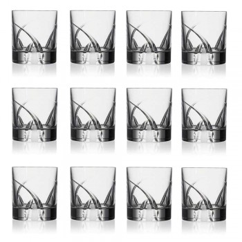 12 niedrige Bechergläser im Öko-Kristall-Luxus-Design - Montecristo