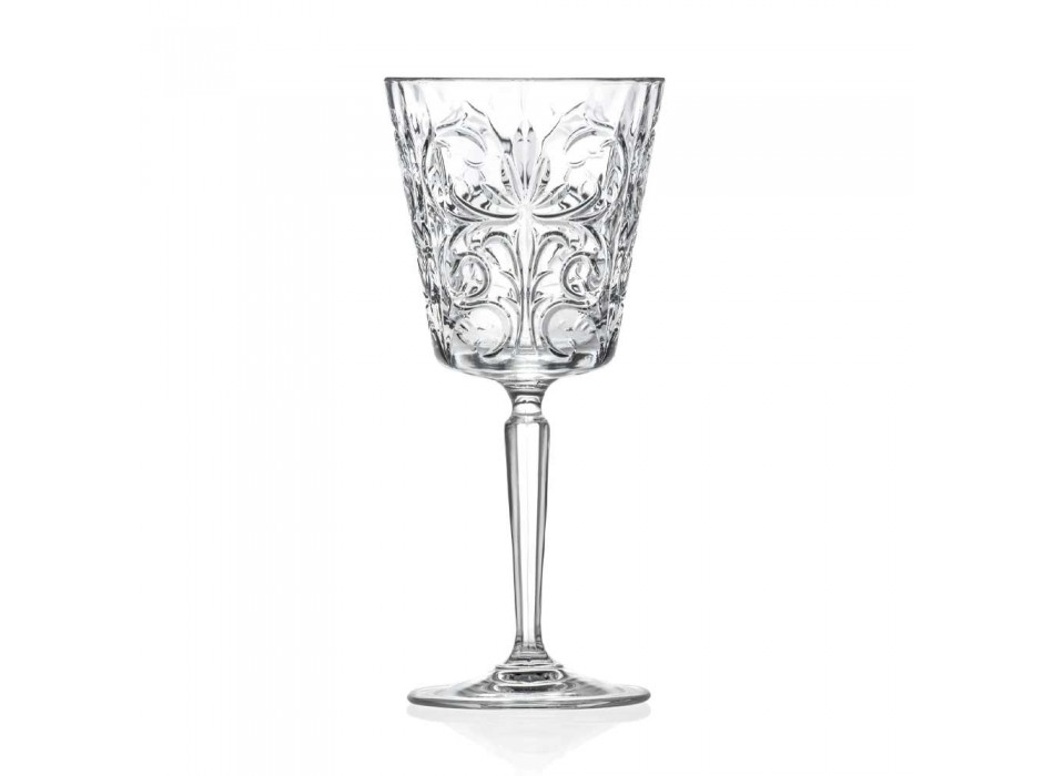 12 Gläser für Wasser-, Getränke- oder Cocktaildesign in dekoriertem Öko-Kristall - Destino