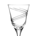 12 Gläser für Weißwein in dekoriertem und satiniertem ökologischem Kristall - Zyklon Viadurini