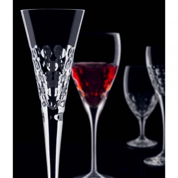 12 Weingläser Flutergläser für Kristallblasen - Titanioball