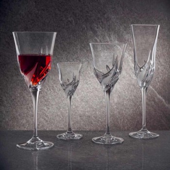 12 Luxus-Design-Weißweingläser in handverziertem Öko-Kristall - Advent
