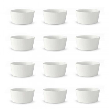 12 Modern Design Weißes Porzellan Eis oder Obstbecher - Egle