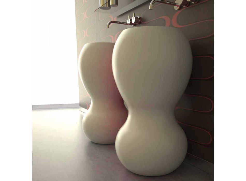 Ariel Waschbecken Badezimmer-Möbel Made in Italy Viadurini