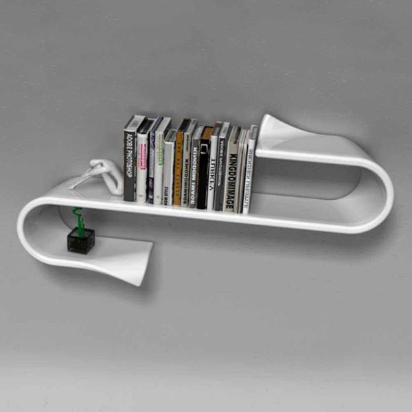 Modernes designer-wandregal waveshelf von viadurini design, hergestellt in italien