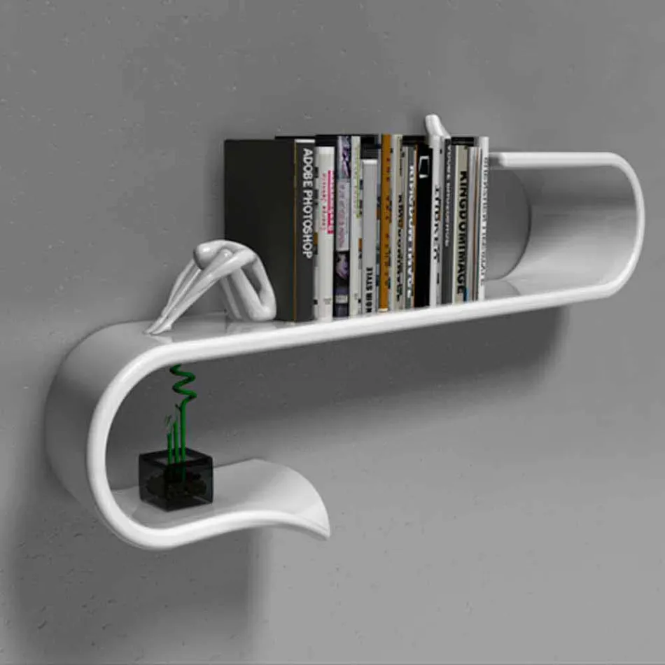 Shelf Design Moderne Waveshelf Made in Italy Viadurini