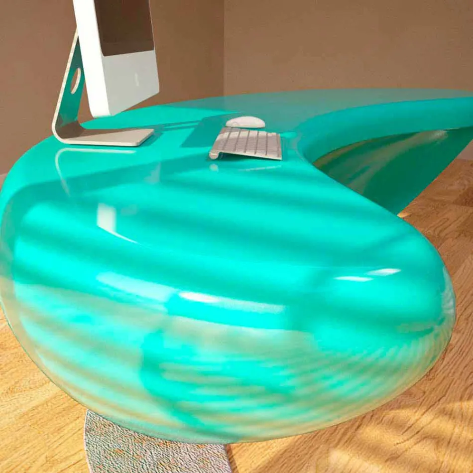 Moderner Büro-Schreibtisch Boomerang Made in Italy Viadurini