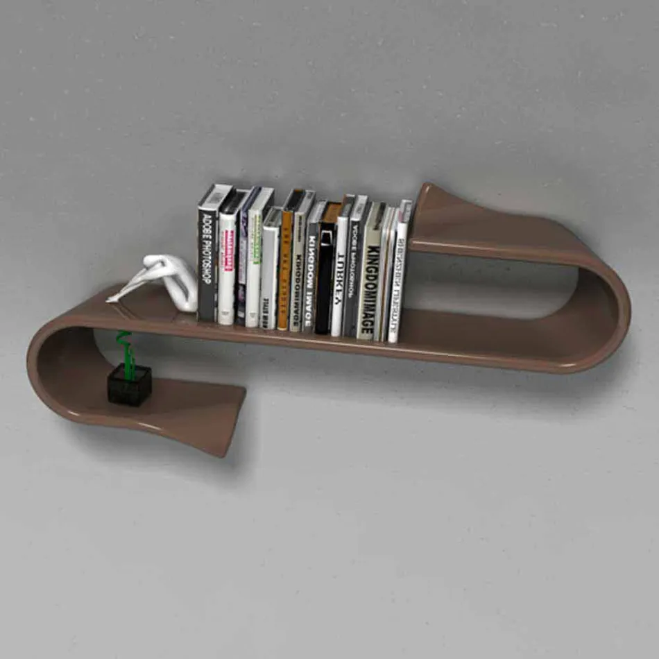 Shelf Design Moderne Waveshelf Made in Italy Viadurini