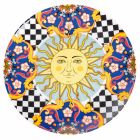 18 Porzellanteller mit von der Sonne inspirierten Dekorationen - Farbe Viadurini