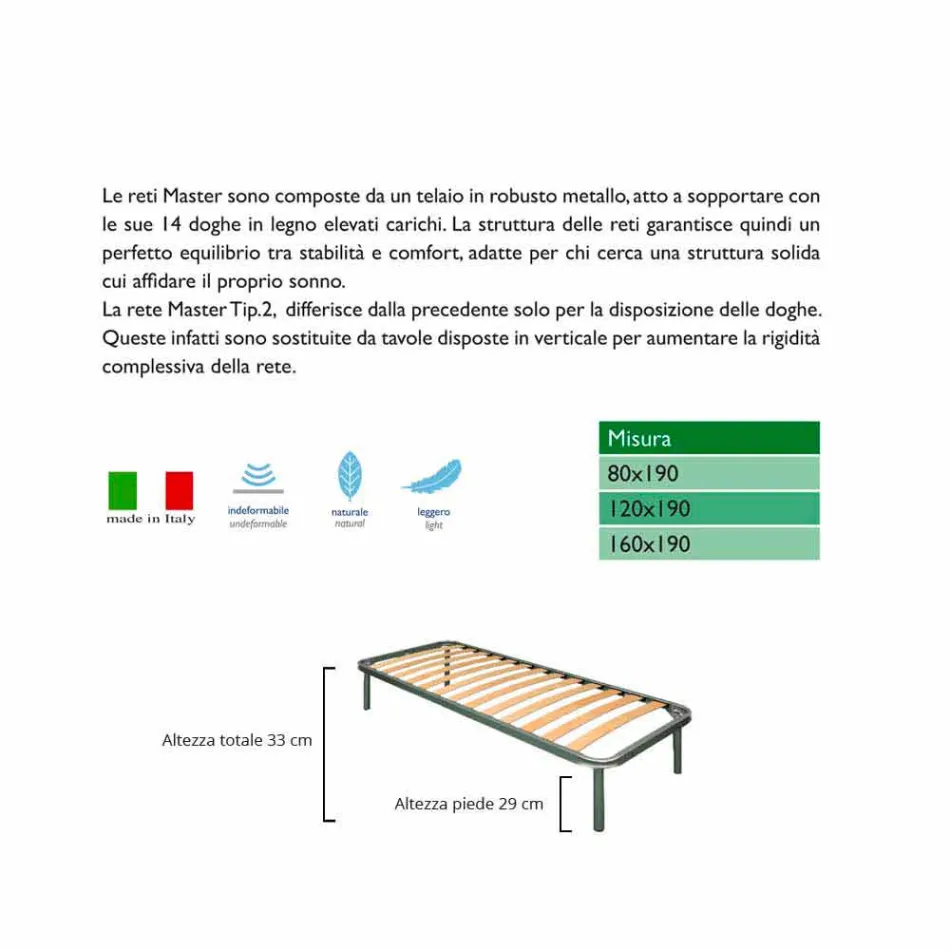 Netzwerk Bio Comfort 1 Einzel Viadurini