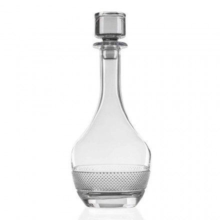 2 Weinflaschen mit rundem Design Ökologischer Kristalldeckel - Milito Viadurini