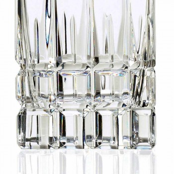 2 Whiskyflaschen mit Kristallkappe Quadratisches Design mit Kappe - Fiucco