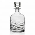 2 mit Öko-Kristallen verzierte Whiskyflaschen mit luxuriöser Designkappe - Titan