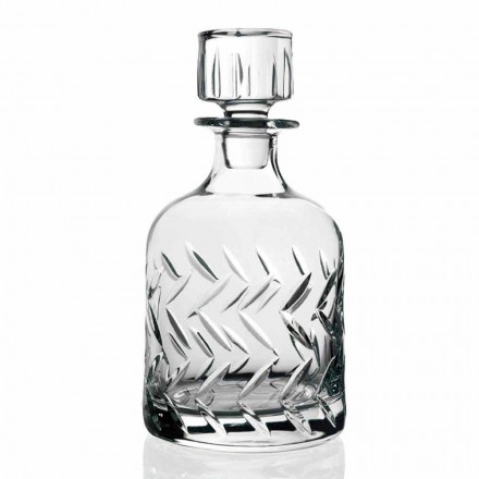 2 umweltfreundliche Kristall-Whiskyflaschen mit Vintage-Dekorationsverschluss - Arrhythmie Viadurini