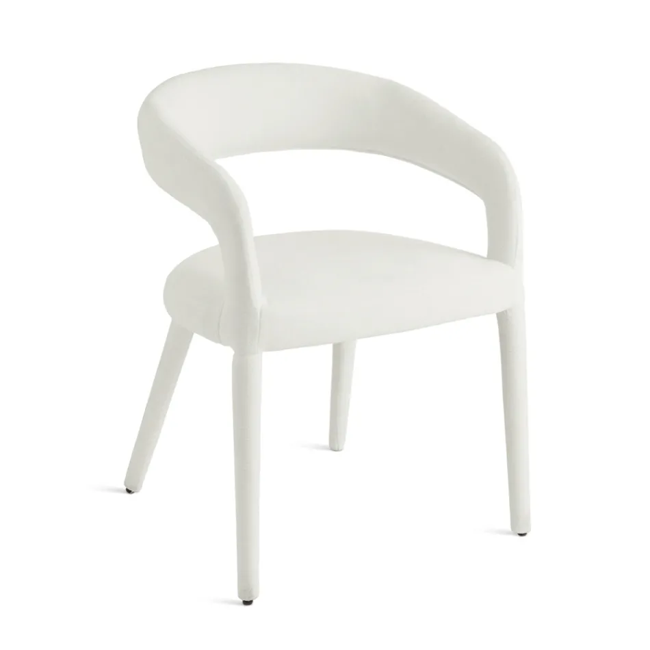 2 gepolsterte Sessel mit Bouclé-Stoffbezug und bezogenem Gestell - Domenica Viadurini