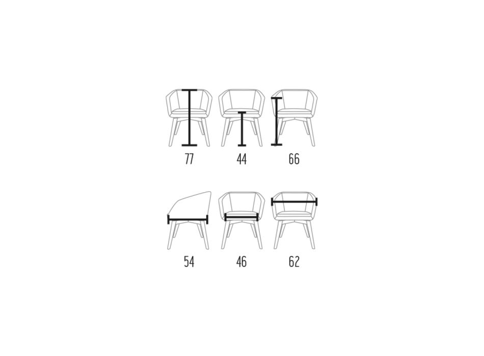 2 Sessel aus echtem italienischem Leder und Eschenholz – Luna Viadurini