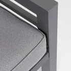 2 Gartensessel aus Aluminium und Stoffsitzkissen - Point Viadurini