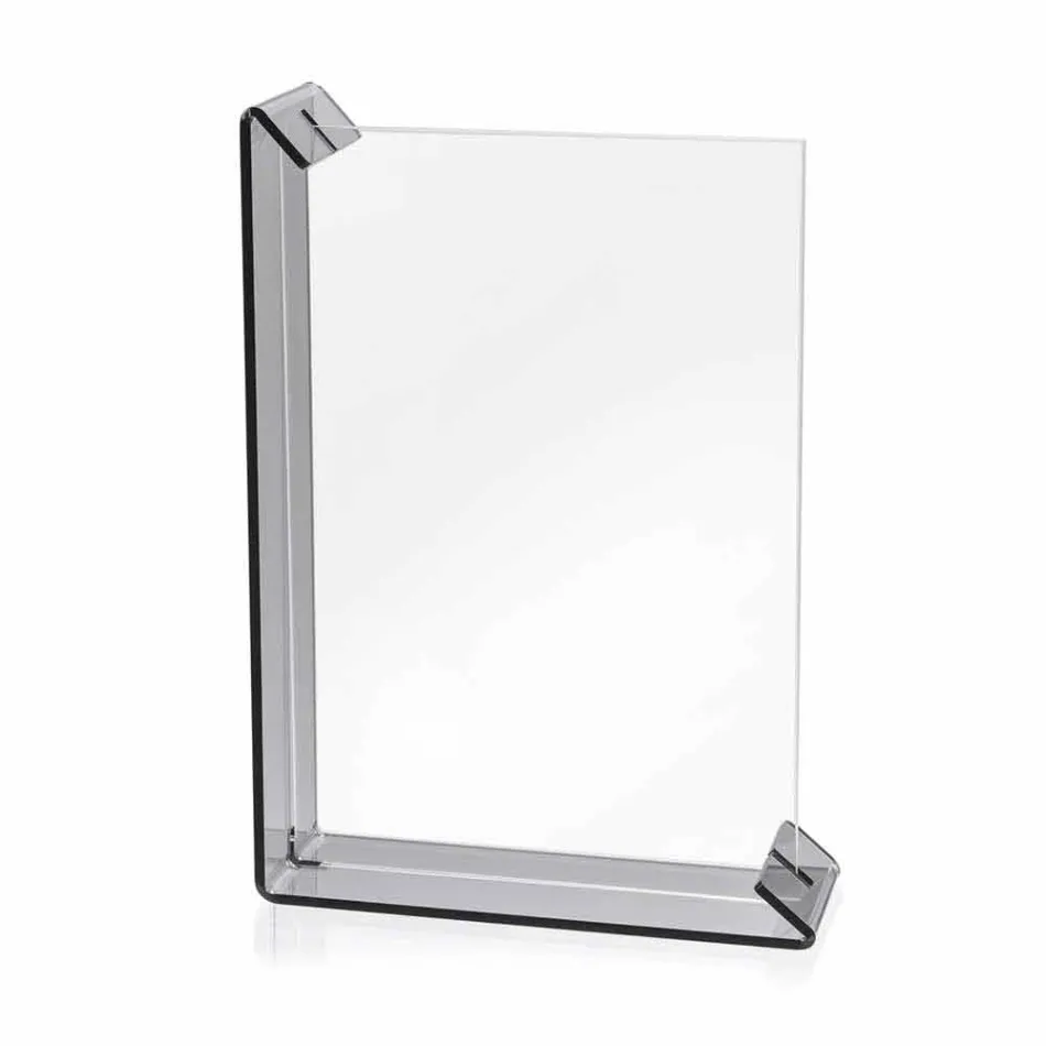 2 Fotorahmen mit mehreren Tischen aus farbigem Plexiglas oder mit Holz - Menelao Viadurini