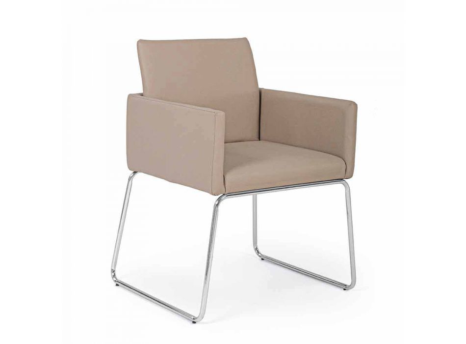 2 Stühle mit Armlehnen aus Kunstleder Modern Design Homemotion - Farra