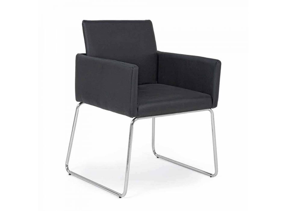 2 Stühle mit Armlehnen aus Kunstleder Modern Design Homemotion - Farra