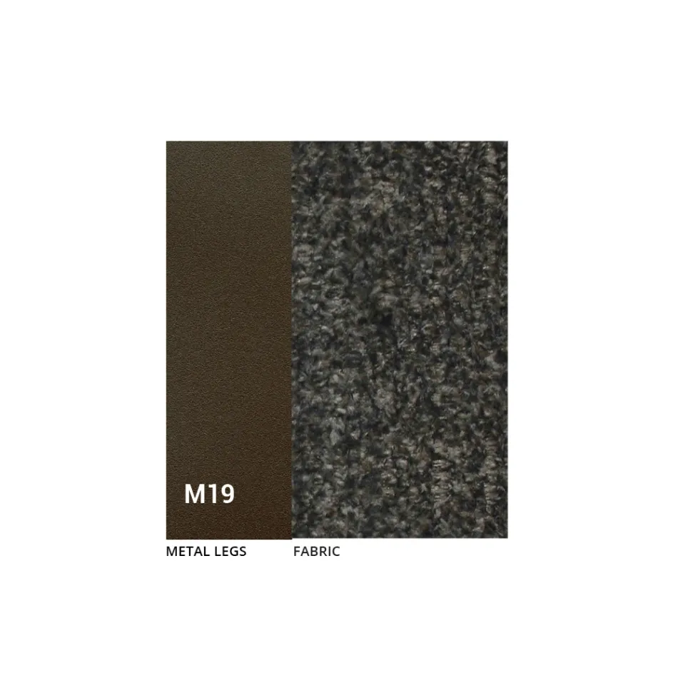 2 Indoor-Stühle aus bronzefarbenem Metall mit Sitzfläche aus Bliss-Stoff - Varen Viadurini