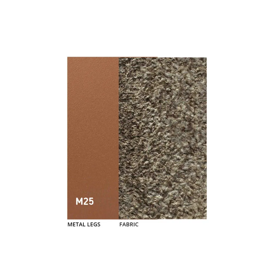 2 Indoor-Stühle aus Metall mit Sitzfläche aus Bliss-Stoff - Avenia Viadurini