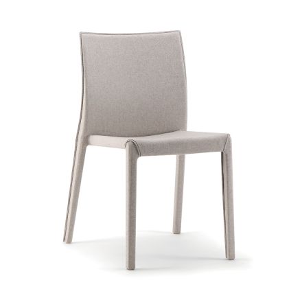 2 stapelbare Stühle aus Polypropylen, Fiberglas und mit Wolle gepolstert – Gefunden Viadurini