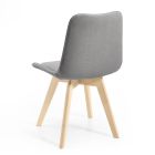 2 Monocoque-Stühle aus Holz und eisenfarbenem Stoff, hergestellt in Italien – klein Viadurini