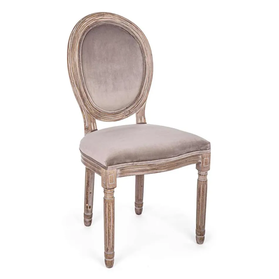 2 Esszimmerstühle im klassischen Design aus Polyester Homemotion - Dalida Viadurini