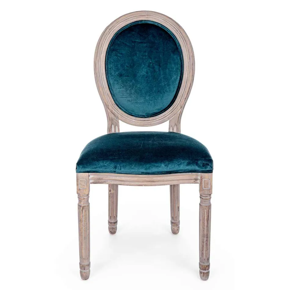 2 Esszimmerstühle im klassischen Design aus Polyester Homemotion - Dalida Viadurini