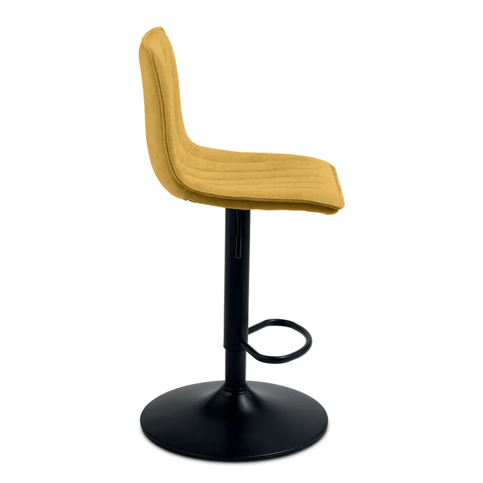 2 Wohnzimmerhocker mit gepolsterten Stoffsitzen in verschiedenen Farben - Impeto Viadurini