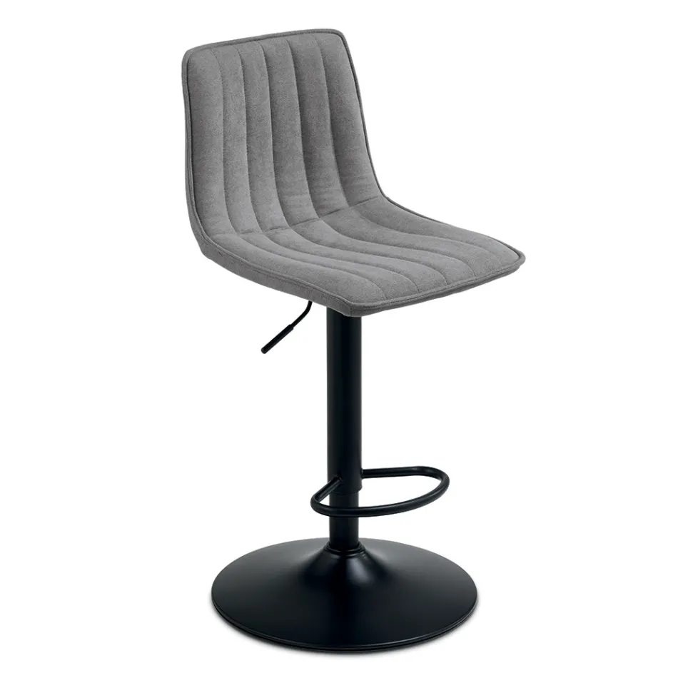 2 Wohnzimmerhocker mit gepolsterten Stoffsitzen in verschiedenen Farben - Impeto Viadurini