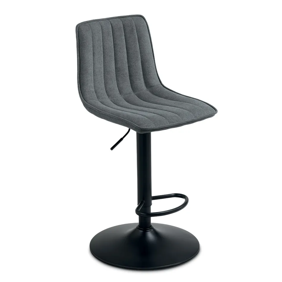 2 Wohnzimmerhocker mit gepolsterten Stoffsitzen in verschiedenen Farben - Impeto Viadurini