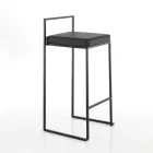 2 Wohnzimmerhocker mit Kunstledersitz - Afnio Viadurini