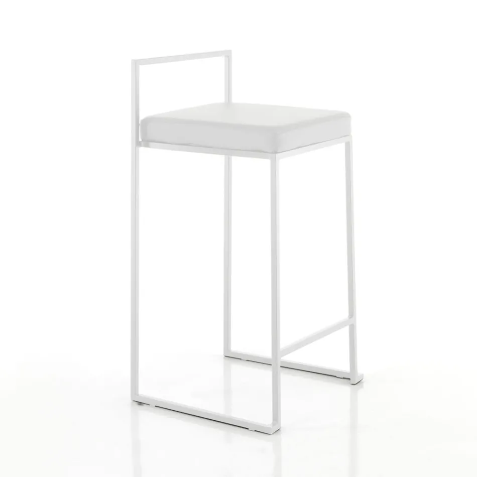 2 Wohnzimmerhocker mit Kunstledersitz - Afnio Viadurini