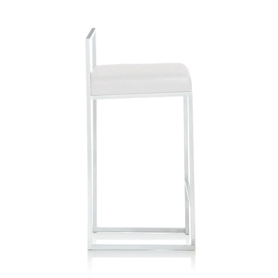 2 Wohnzimmerhocker mit Kunstledersitz - Afnio Viadurini