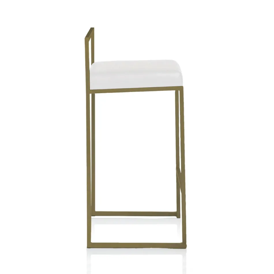 2 Wohnzimmerhocker mit Kunstledersitz - Afnio Viadurini