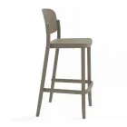 2 stapelbare Außenhocker aus Polypropylen Made in Italy - Calista Viadurini