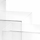 3 transparente überlappende Tische von Amalia Design, hergestellt in Italien Viadurini