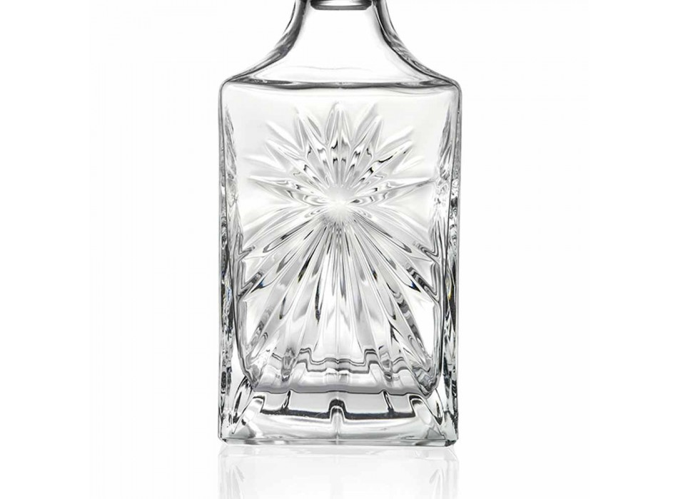 4 Whiskyflaschen mit Eco Crystal Cap Square Design - Daniele