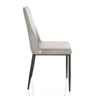 4 Stühle mit Kunstledersitz und Metallbeinen – Tariq Viadurini