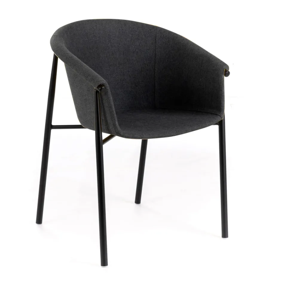 4 Stühle mit Stoffsitz, erhältlich in verschiedenen Ausführungen – Toskana Viadurini