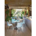 4 stapelbare Außenstühle aus Metall und Polypropylen Made in Italy - Carita Viadurini