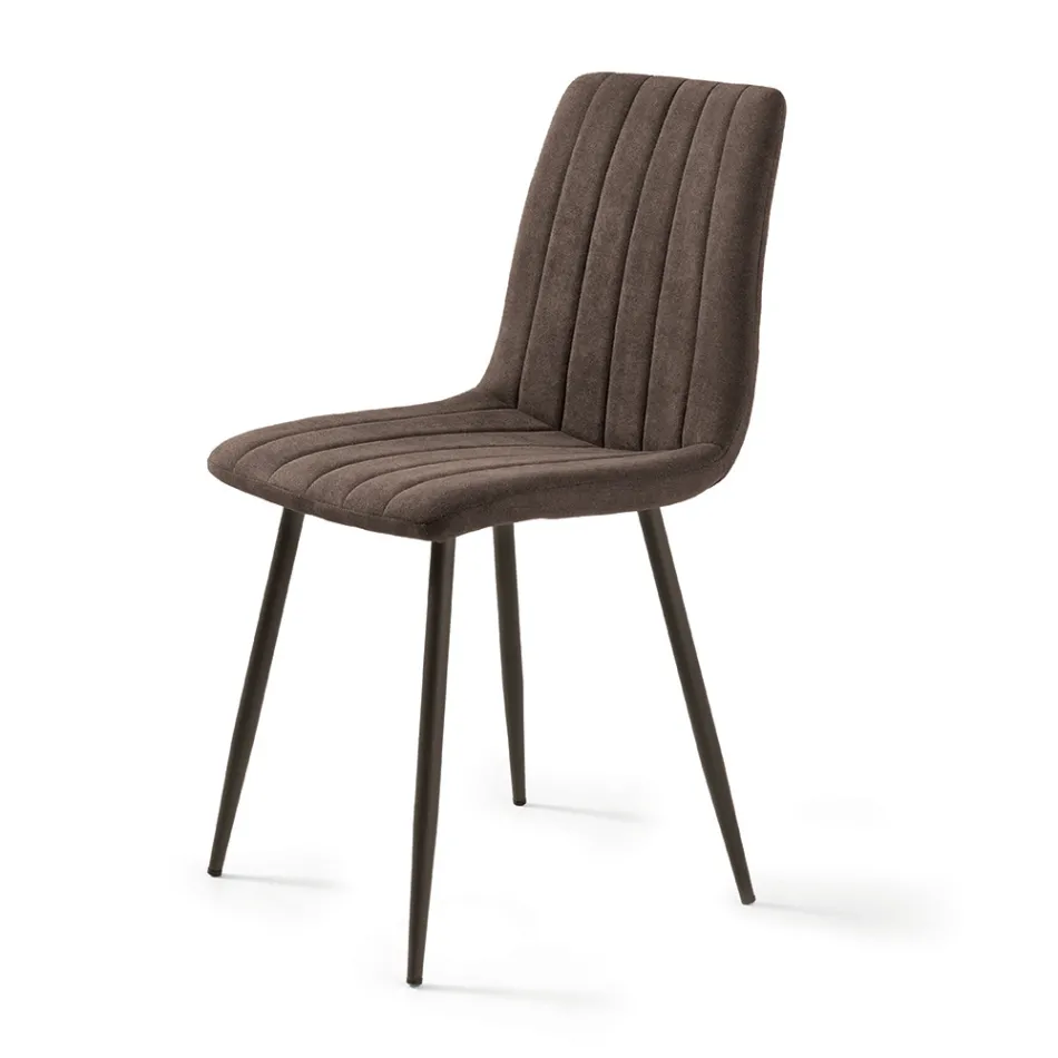 4 Wohnzimmersessel mit gepolsterten Stoffsitzen in verschiedenen Farben - Impeto Viadurini